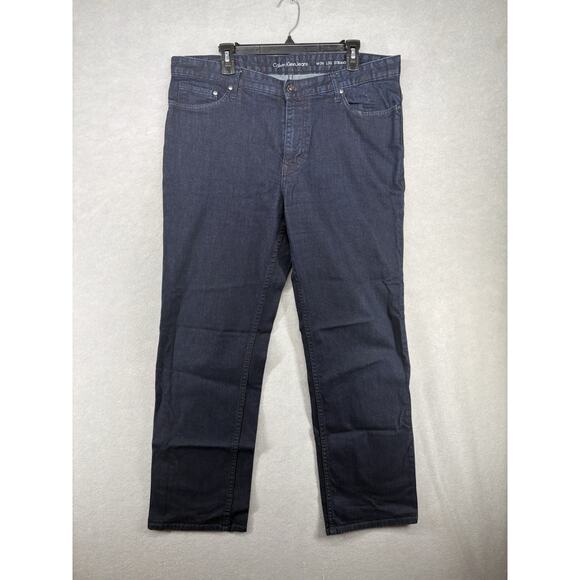 Calvin Klein Jeans Straight Jeans Men's 36x30 Blue Denim pants Dark Blue - Picture 1 of 8